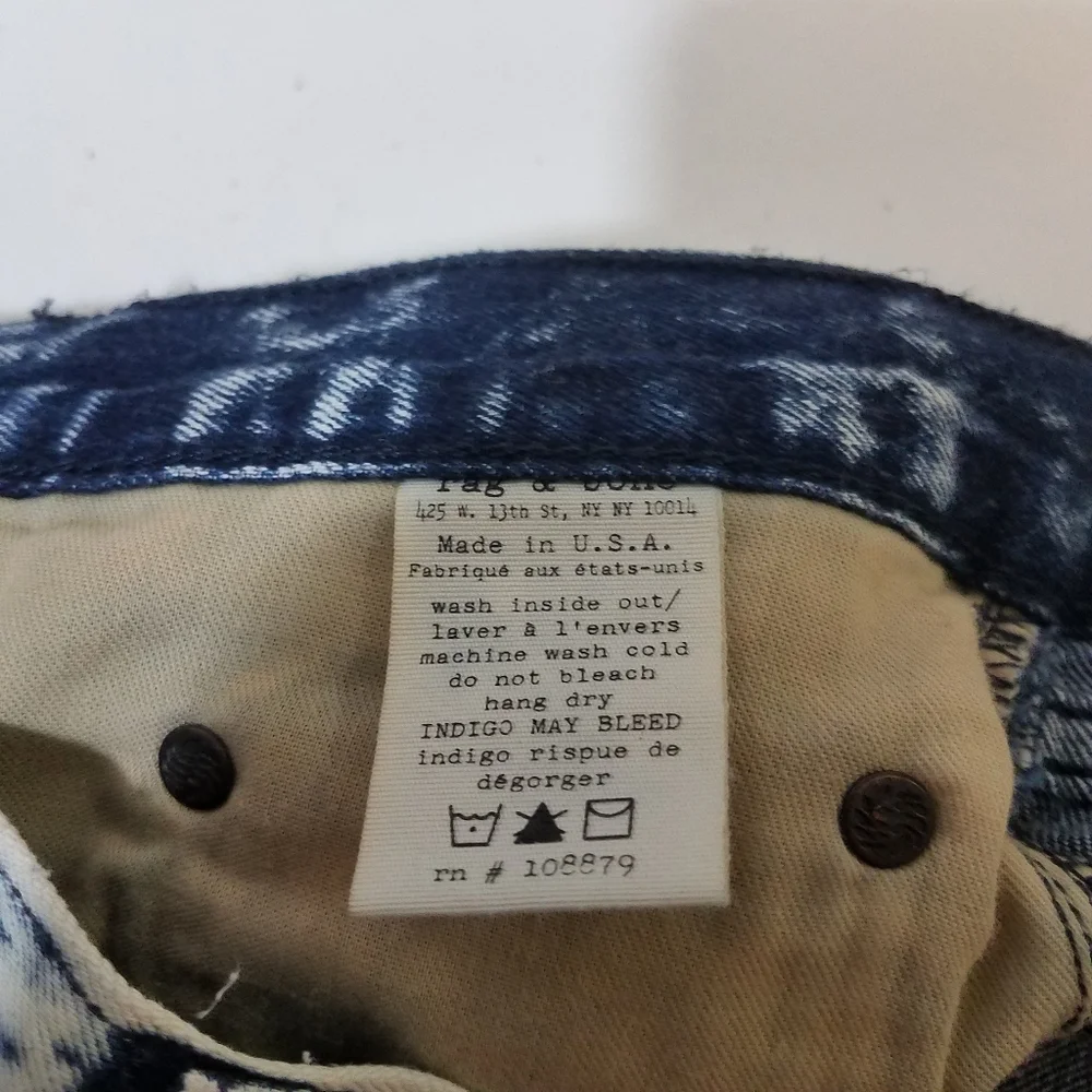 Rag & Bone Jean Shirts Acid Wash 30 - Picture 5 of 10